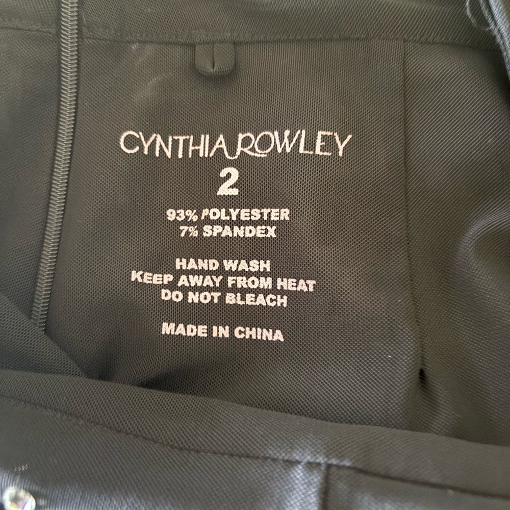 Cynthia Rowley Black Mesh Trousers with Crystal Details - Picture 2 of 5